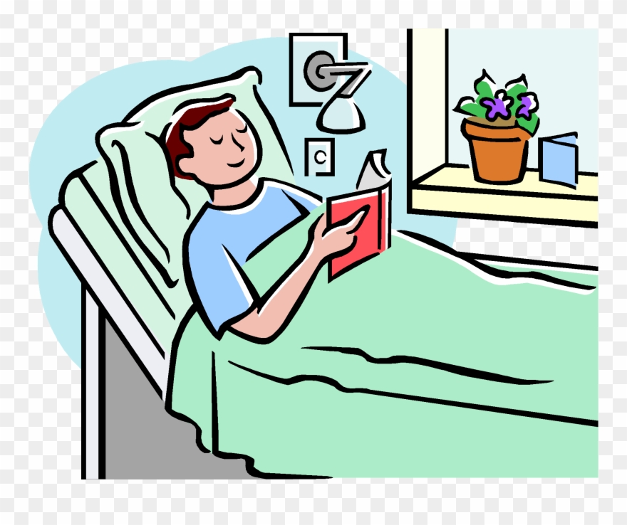 Clip Art Sick Man Transprent Png - Hospital Bed Clip Art Transparent Png