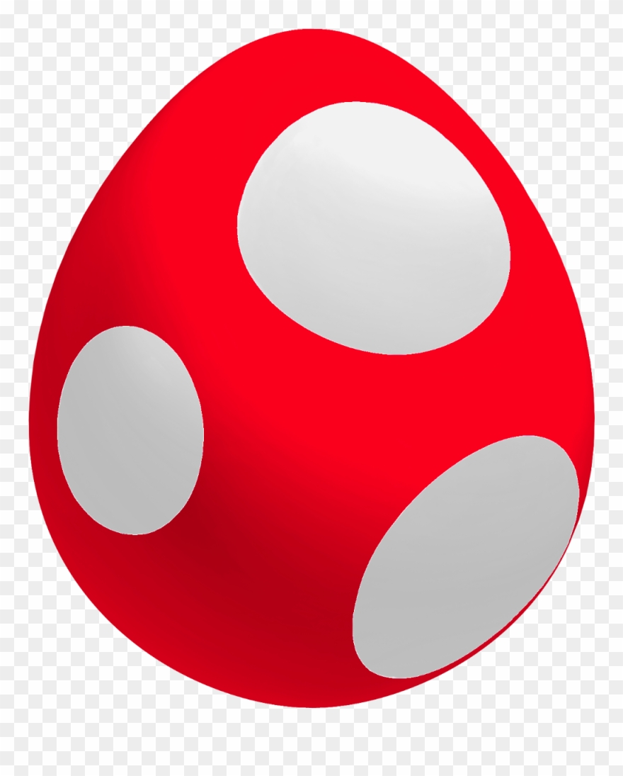 Red Egg - Mario Red Yoshi Egg Clipart