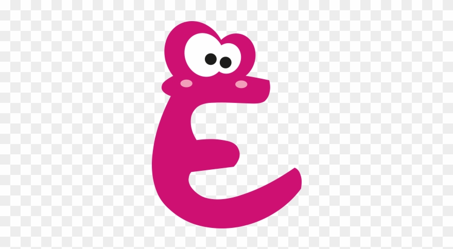 E Wall Adhesive Letters For Kids Rooms - Letter E With Eyes Clipart