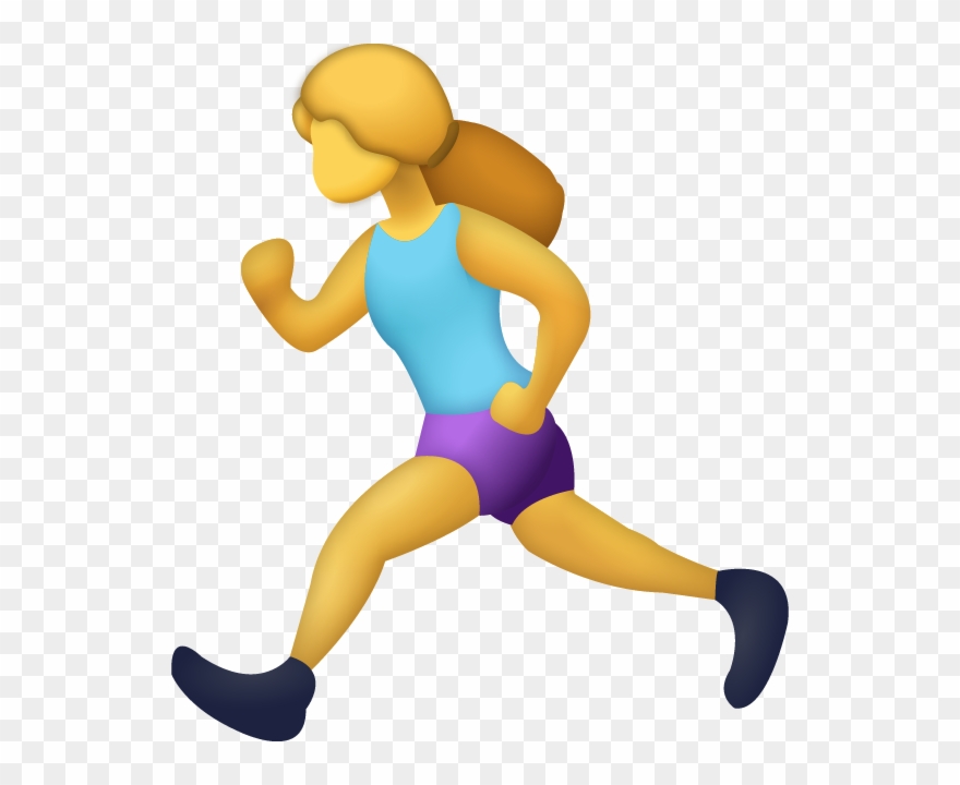 Download Woman Running Iphone Emoji Icon In Jpg And - Runner Emoji Transparent Background Clipart
