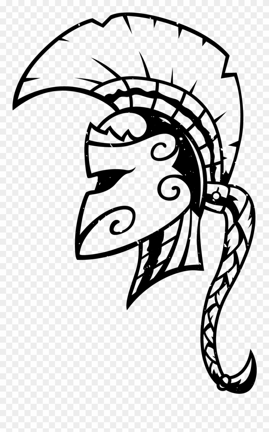 Female Warrior Helmet1 Vector - Transparent Warrior Head Png Clipart