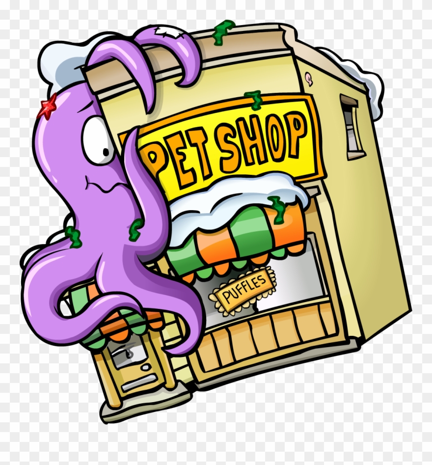 Submarine Party Pet Shop Exterior - Club Penguin Pet Shop Clipart