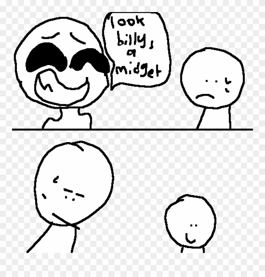 Look Billy, A Midget - Cartoon Clipart