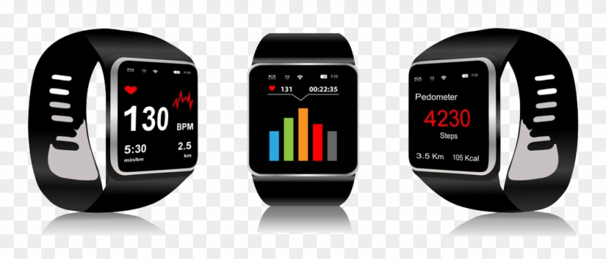 Library Apple Series Smartwatch Stock Illustration - Wearables And Connected Devices Clipart