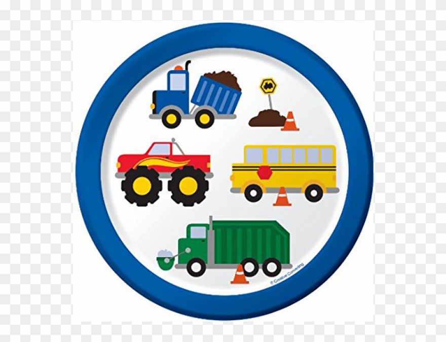 Traffic Jam Lunch Plates Clipart