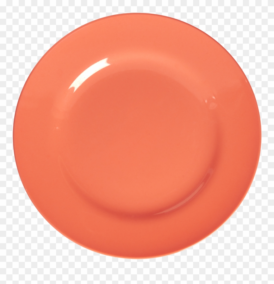 Dinner Clipart Pink Plate - Melamine Dinner Plates Peach - Png Download