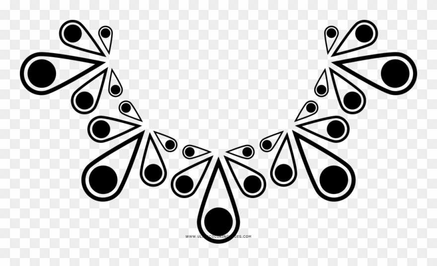 Necklace Coloring Page - Drawing Clipart