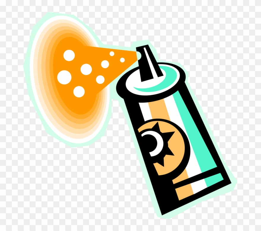 Vector Illustration Of Personal Grooming Hair Spray - Illustration Clipart