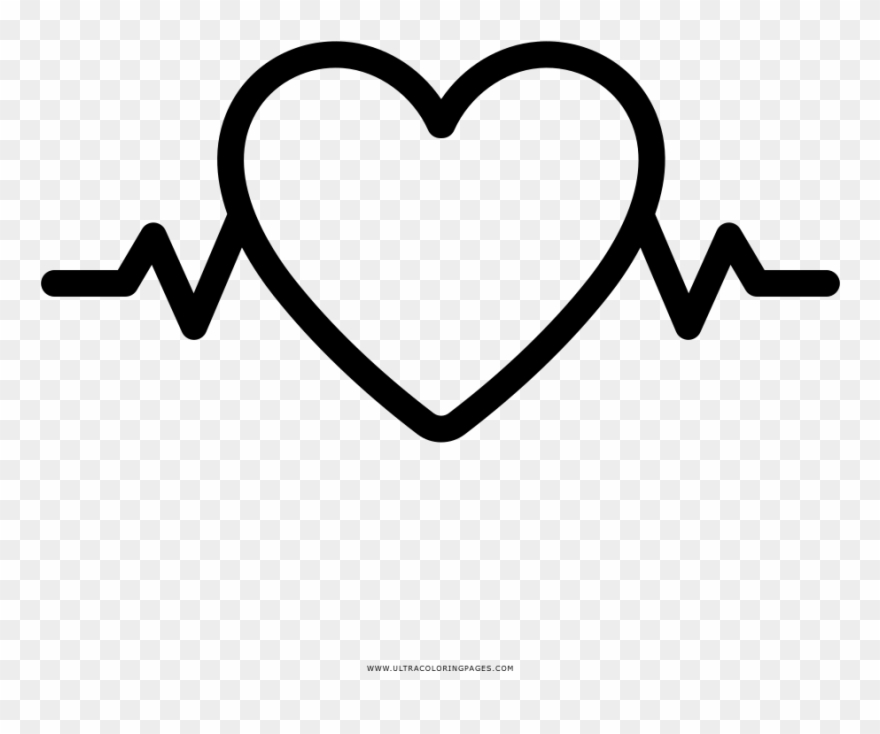 Heartbeat Coloring Page - Drawing Clipart