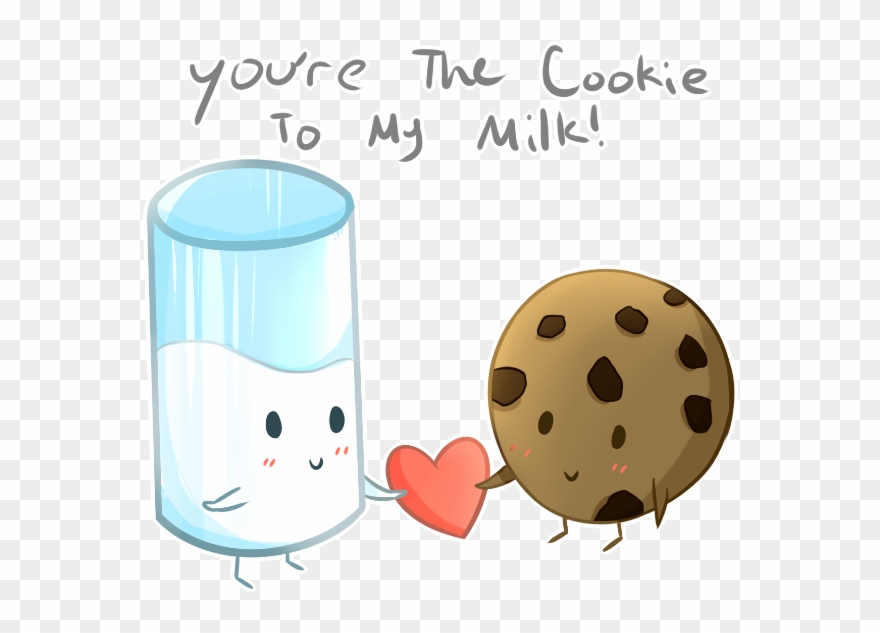 Sctext Text Cookie Milk Cute Love Drawing Ftestickers - You Are The Milk To My Cookie Clipart