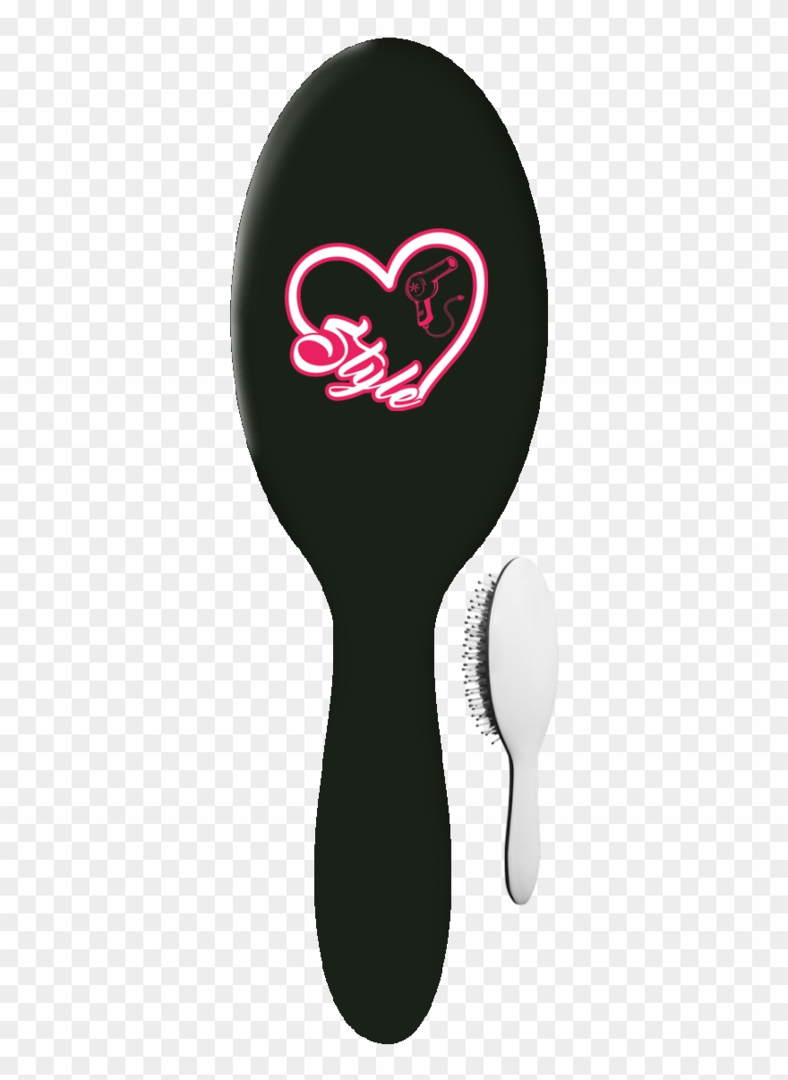 Love Style Hair Brush - Illustration Clipart