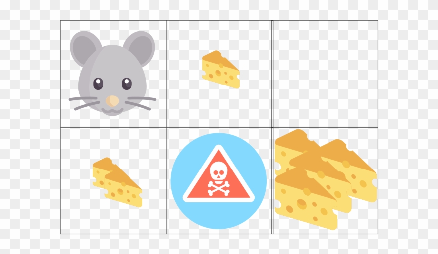 Our Simple Mouse Agent Exploring For Cheese - Q-learning Clipart
