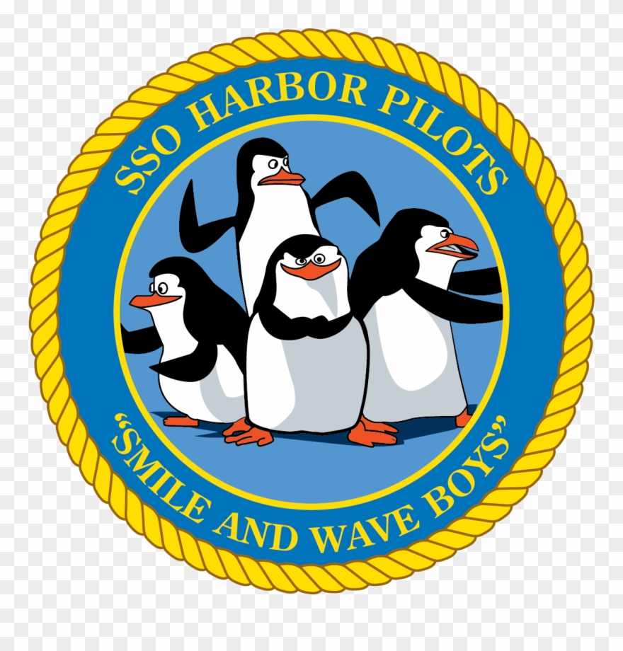 Sso Harbor Pilots Patch - Madagascar Penguins Clipart