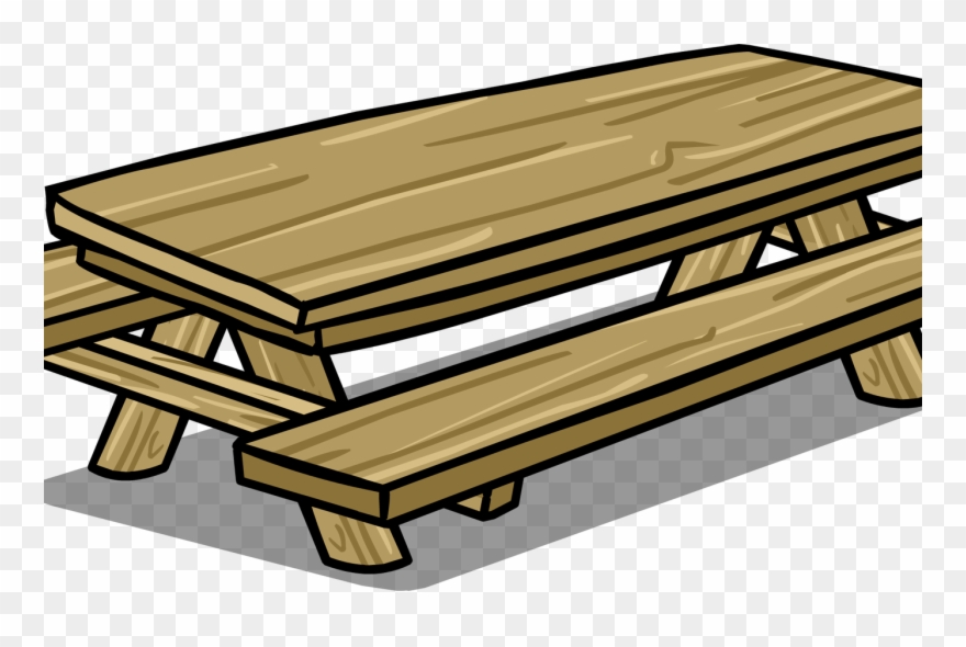 Image Picnic Table Sprite 007png Club Penguin Wiki - Transparent Cartoon Picnic Table Clipart