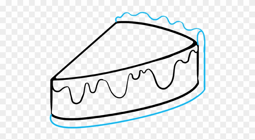How To Draw Pie - Simple Piece Of Cake Drawing Clipart