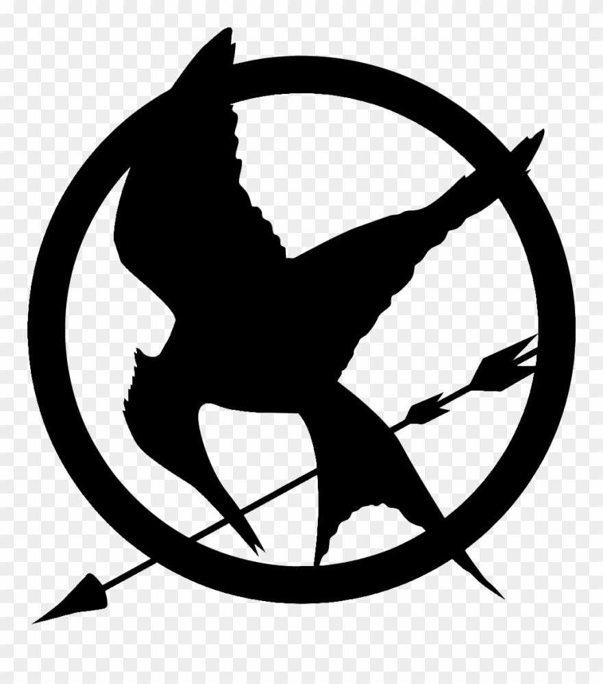 Tordo Jogos Vorazes Preto E Branco - Hunger Games Symbol Clipart