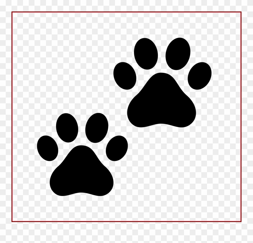 Best Cat Paw Drawing On Clipartmag Of - Black And White Paw Print Clip Art - Png Download