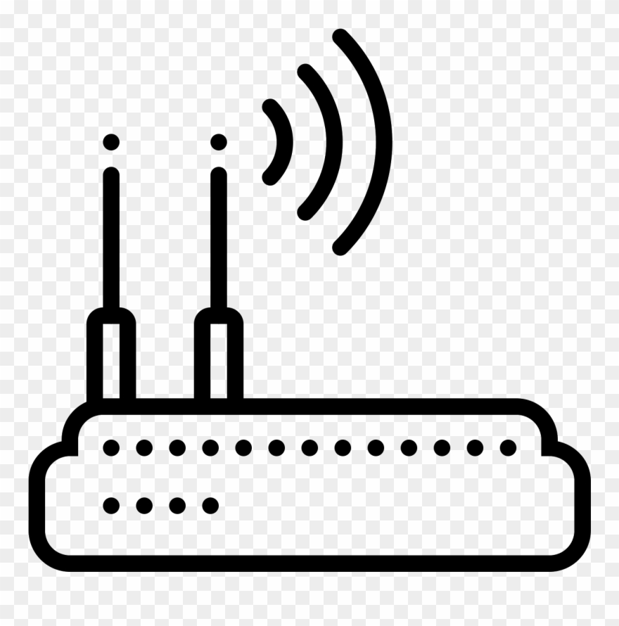Router Vector Black And White - Router Clipart
