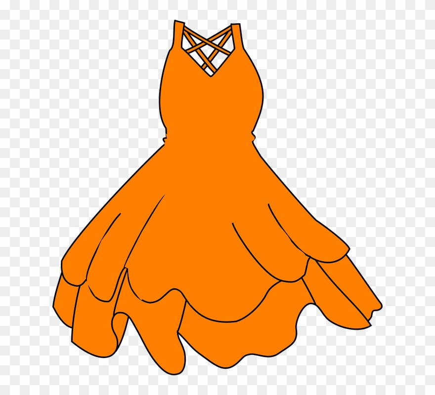 Orange Dress Clipart - Png Download (#1887296) - PinClipart