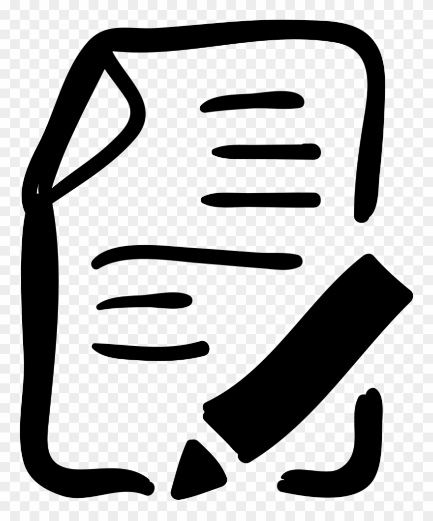 Paper And Pencil Hand Drawn Educational Tools Comments - Paper And Pencil Icon Png Clipart