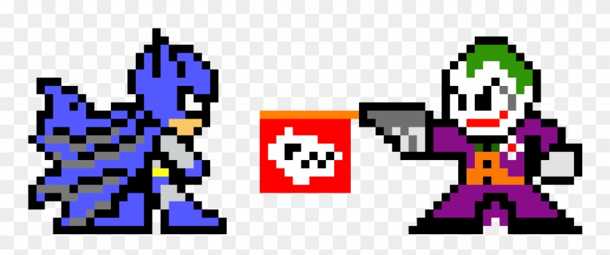 Batman V Joker Pixelart - Pixel Batman And Joker Clipart