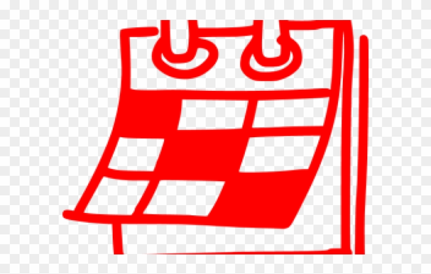 Calendar Icons Red - Black And White Calendar Png Clipart