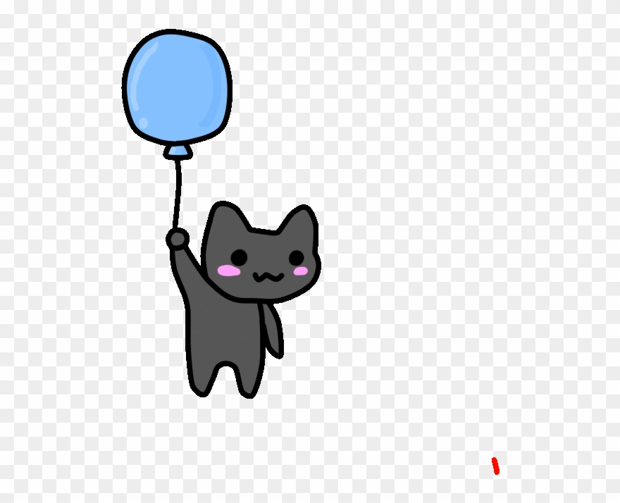 Nyan Balloon W Fireworks - Cartoon Cat Gif No Background Clipart