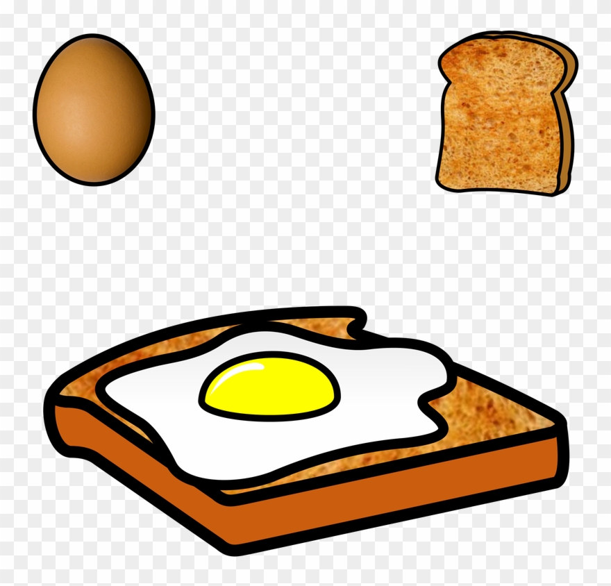 Picture - Egg On Toast Clipart - Png Download