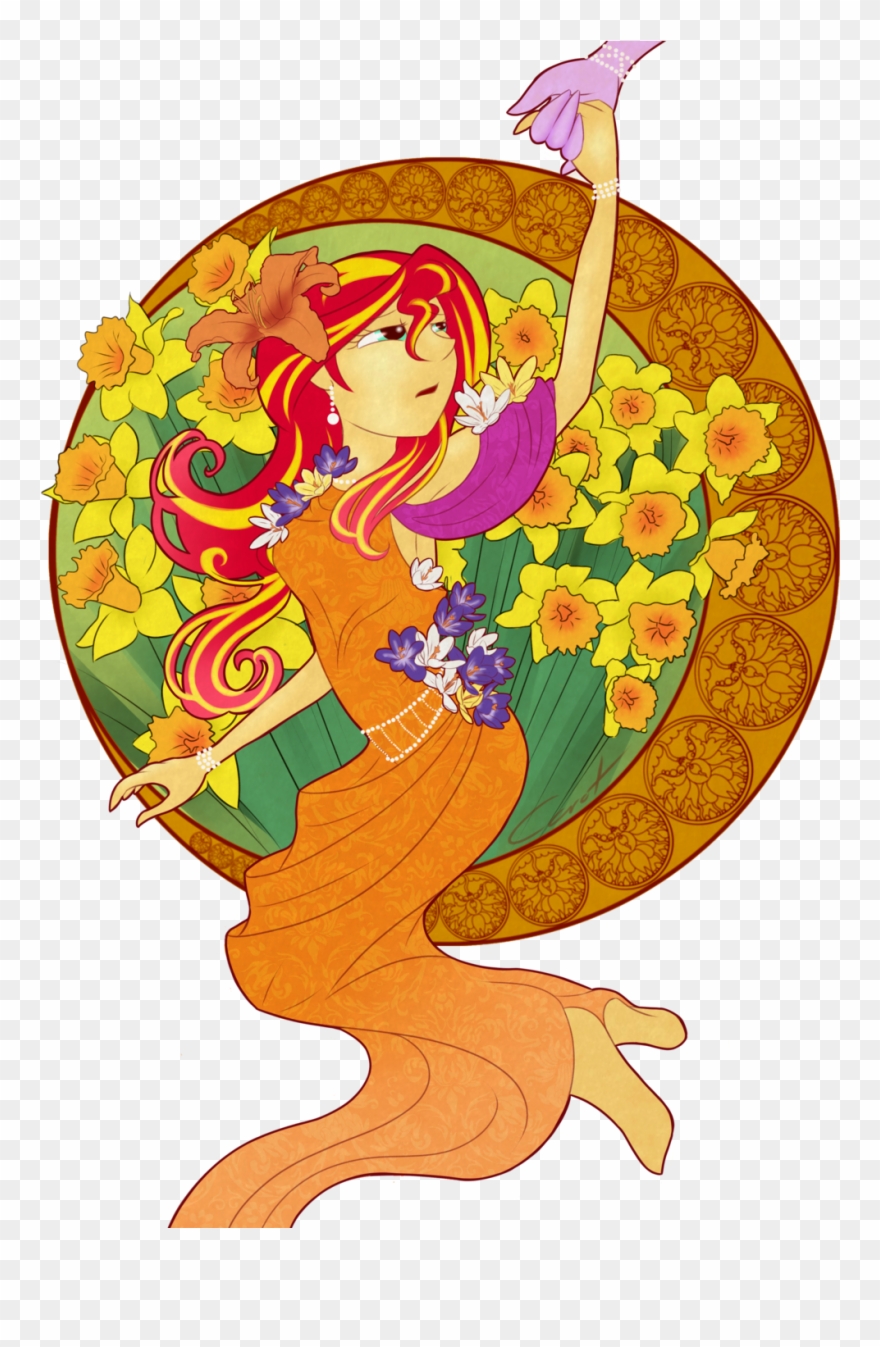 Katrittaja, Equestria Girls, Flower, Modern Art, Nouveau, - My Little Pony: Friendship Is Magic Clipart