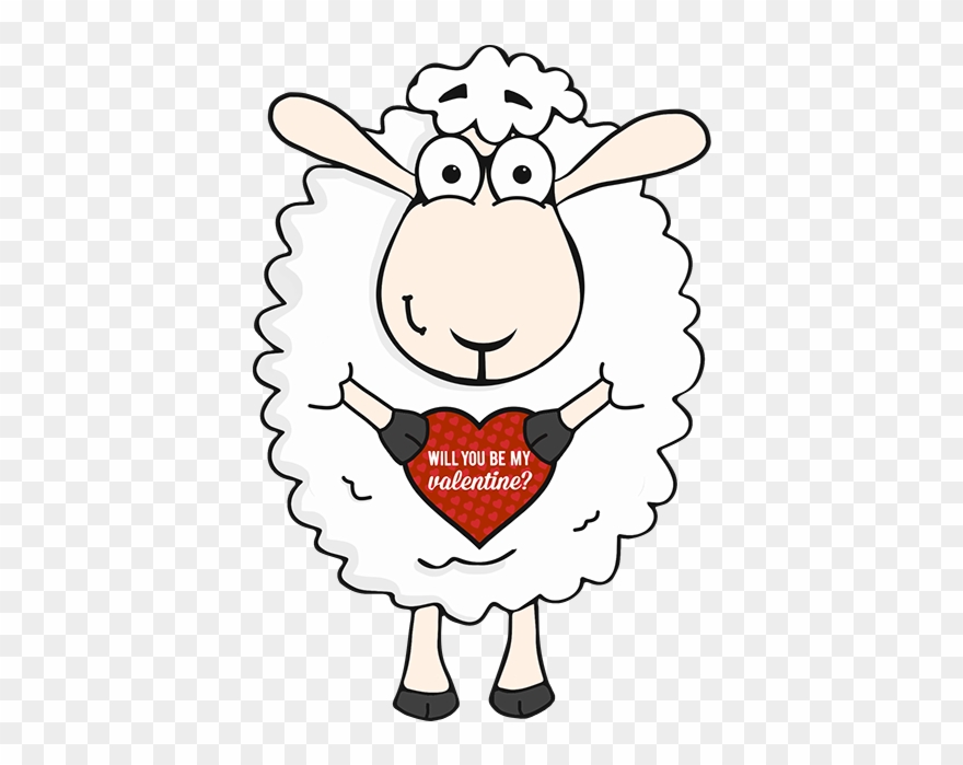 Morris The Sheep Valentine's Day Messages Sticker-2 - Preschool Clipart