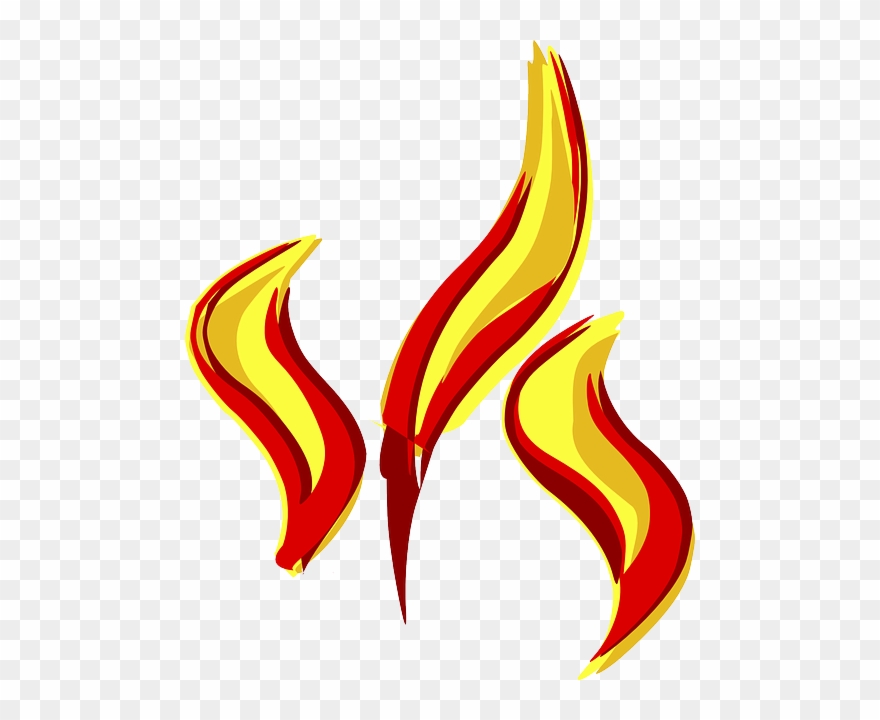 Flames Clipart Pentecost Flame - Clip Art Flames Smoke - Png Download