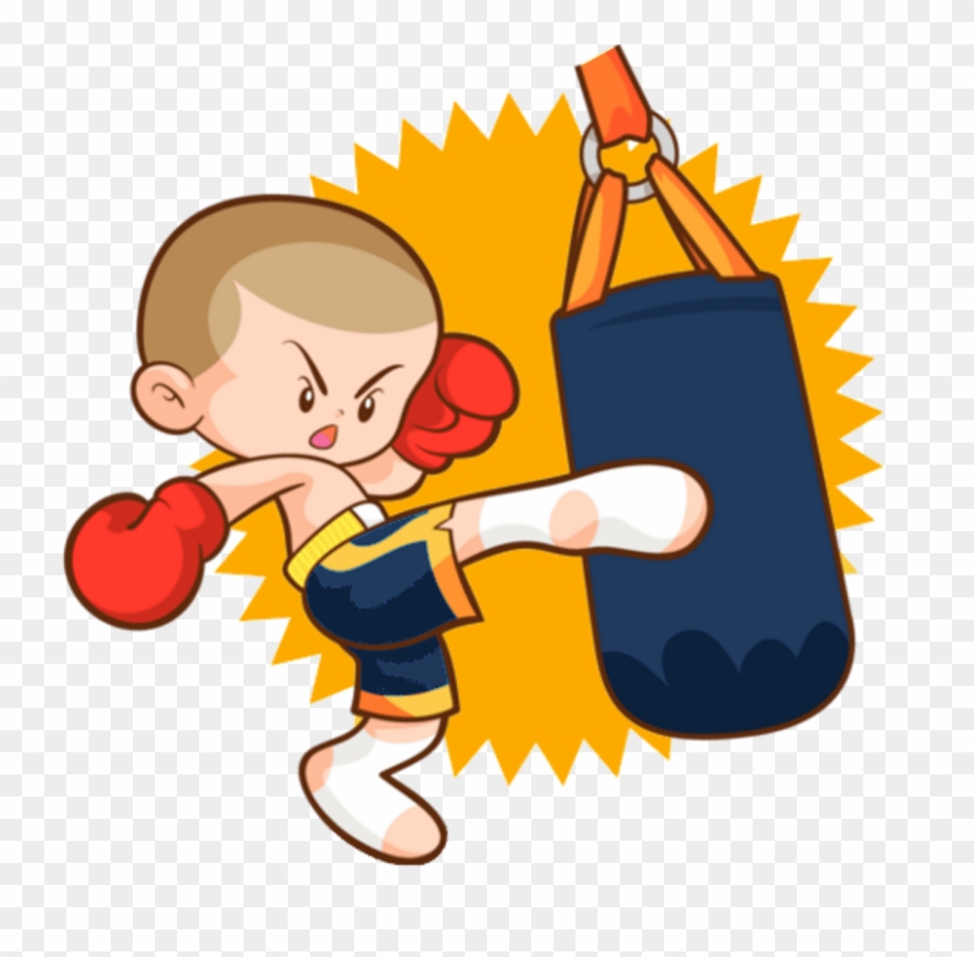 Mini Warriors - Muaythai Sandbag Clipart