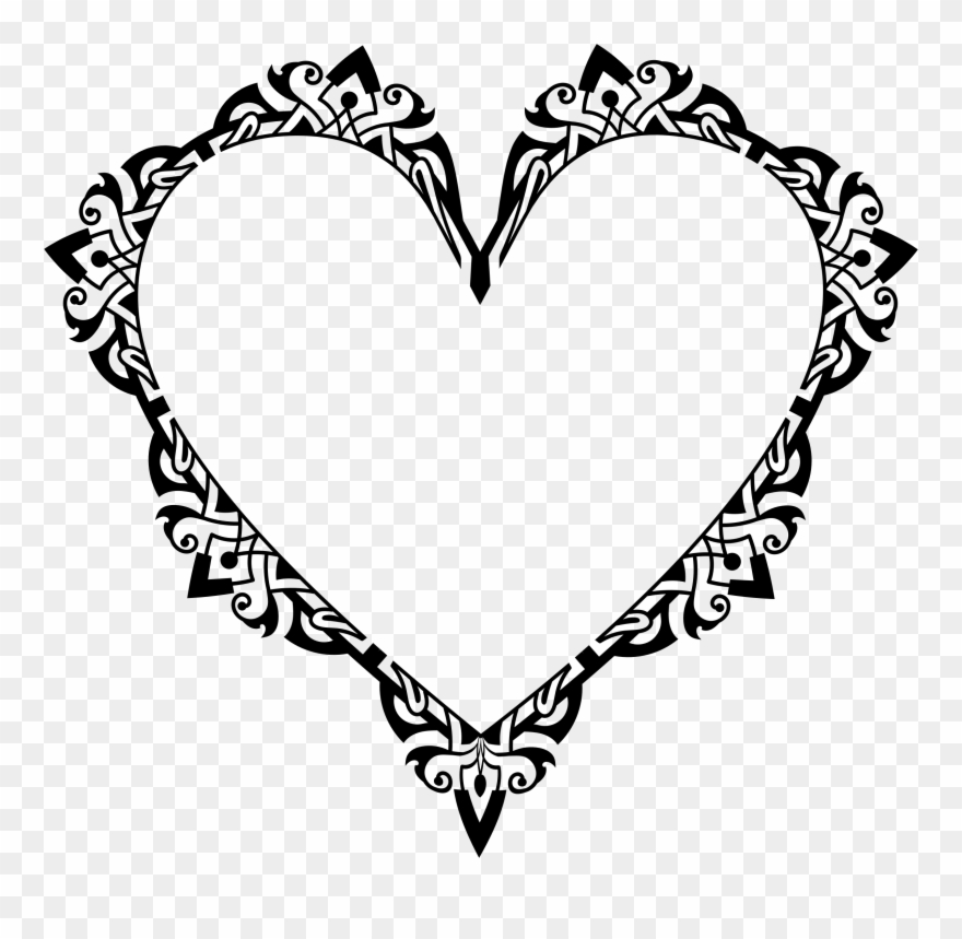 Ornamental Heart Image Royalty Free Download - Clip Art - Png Download