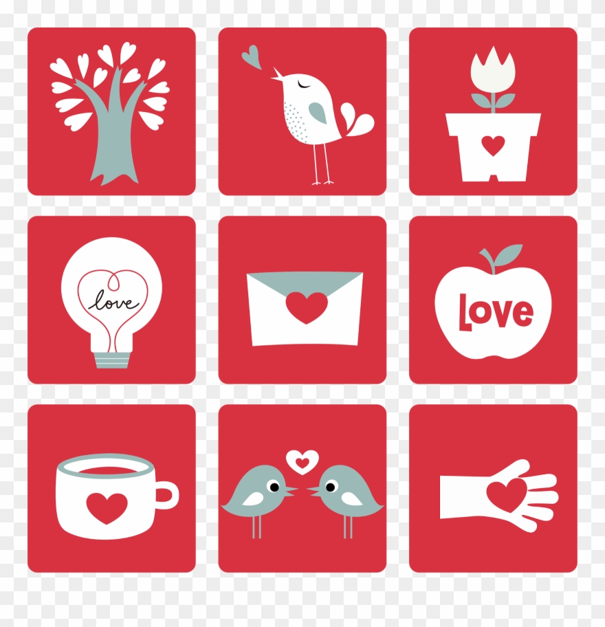 На Февраля 14, - Love Icons Free Vector Clipart