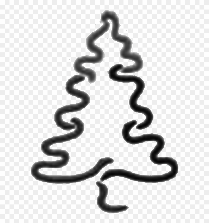 Christmas Tree Outline - Illustration Clipart