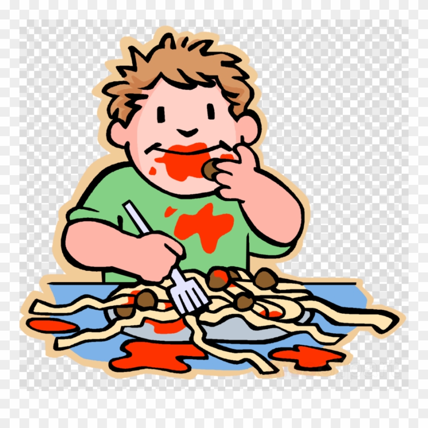 Messy Kids Eating Clipart Eating Child Clip Art - Mess Clipart - Png Download