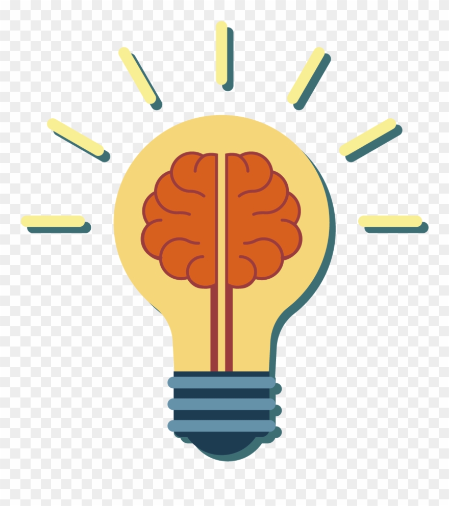 A Very Simple Concept Infinitustoken Medium - Light Bulb Brain Vector Png Clipart