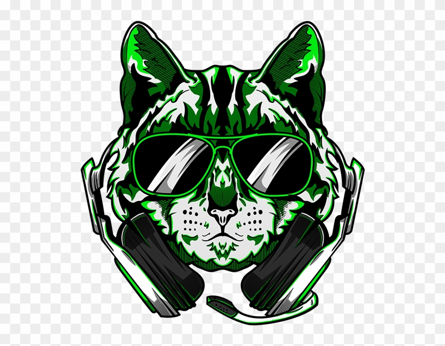 Shirt Artwork - Music Dj Cat Clipart