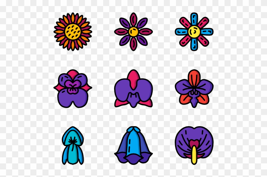 100 Icons - ดอกไม้ ใน กระถาง ภาพ วาด ง่ายๆ Clipart