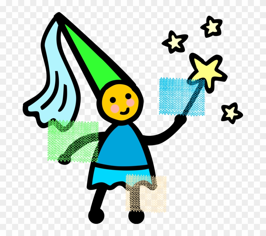 In Fairy Princess Costume Vector Image Illustration - Fairy Clipart