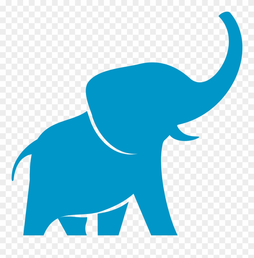 Clipart Elephant Aqua - Elephant - Png Download