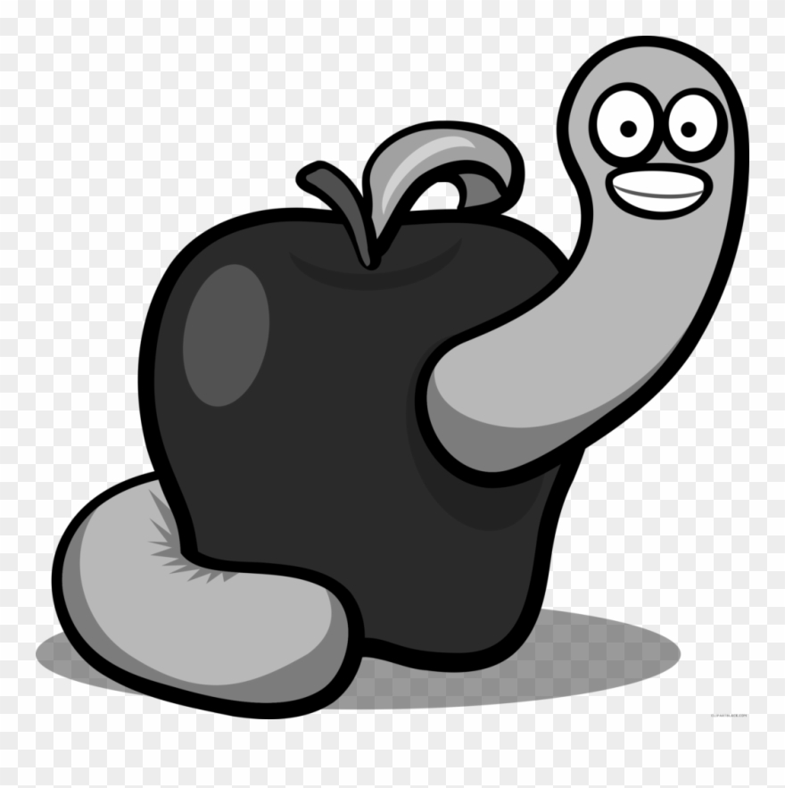 Apple And Worm Clipart 6 Clip Art - Worms Clip Art Transparent - Png Download