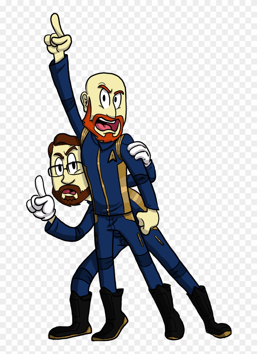 I Made These Two Reluctant Discovery Era Starfleet - Cartoon Clipart