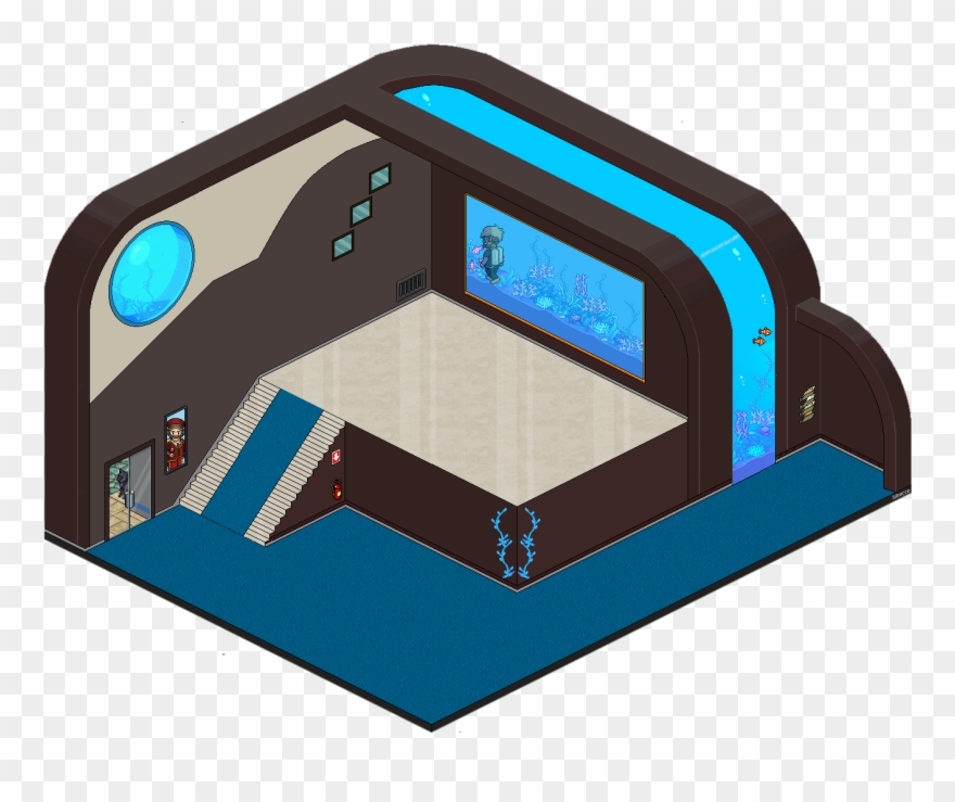 Sala Publica Acuario Para - Habbo Sala Mpu Clipart