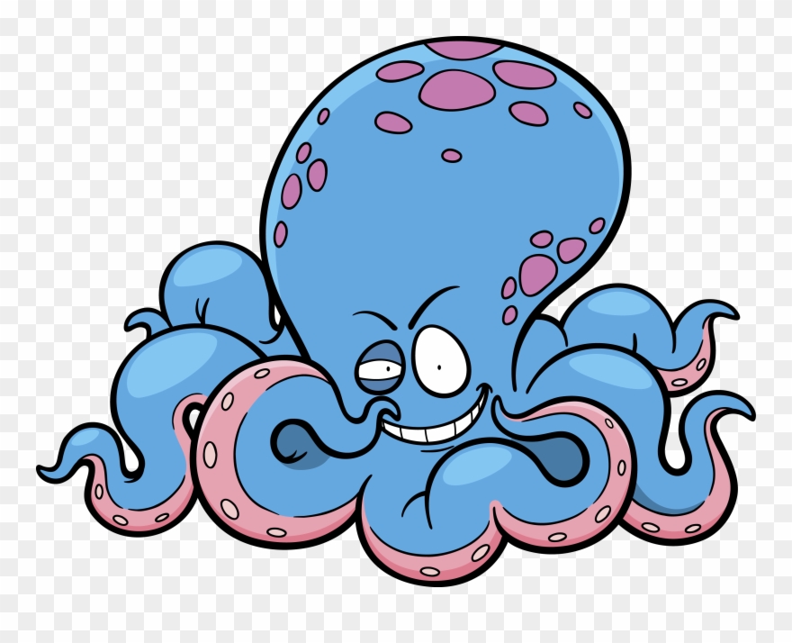 Clip Art Royalty Free Library Cartoon Octapus Transprent - 卡通 章鱼 - Png Download