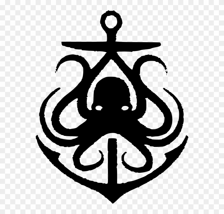 Medium Image - Anchor With Octopus Clipart