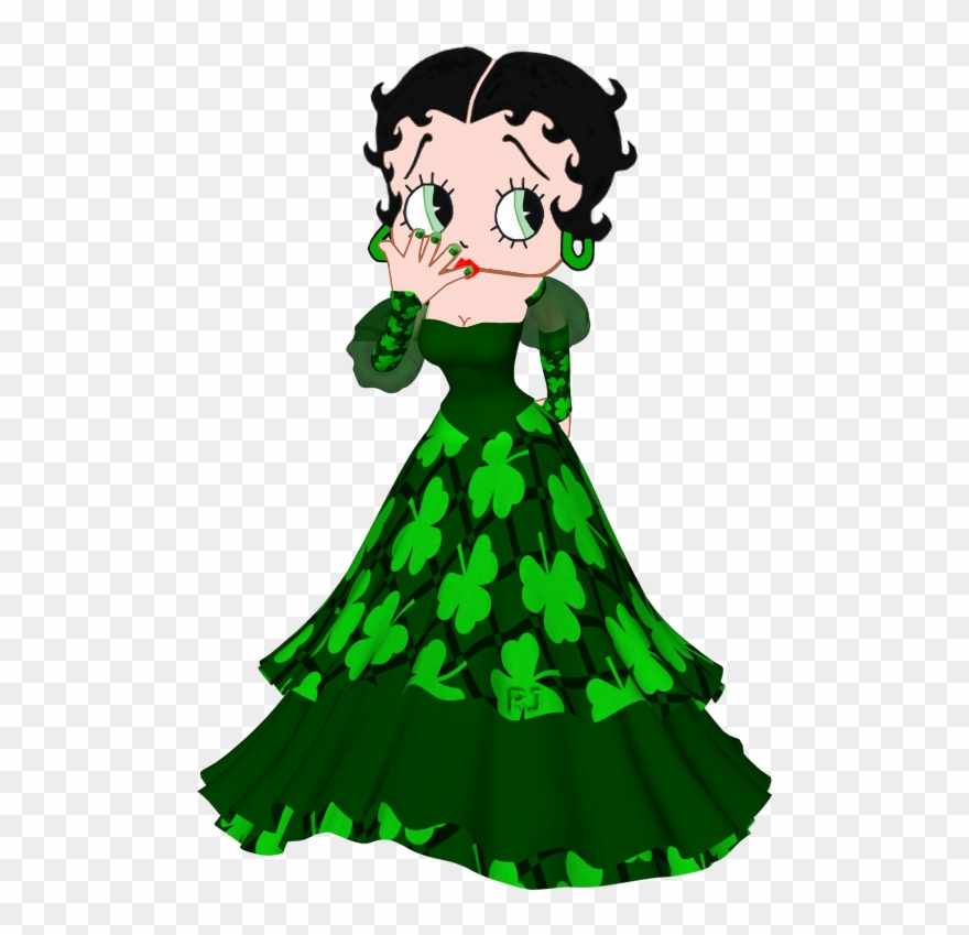 Betty Boop 🍀 Kiss Me I'm Irish - Betty Boop Clipart