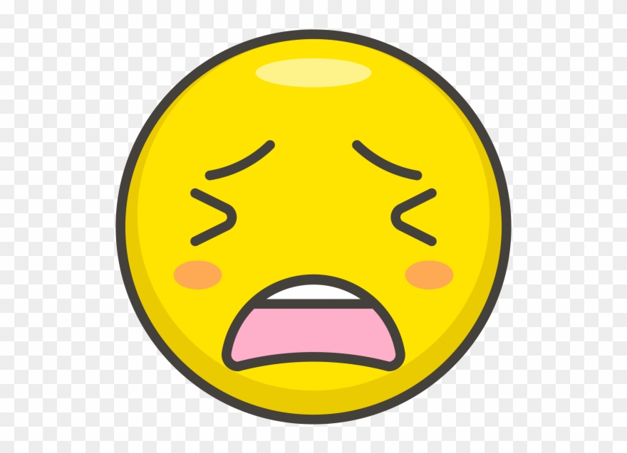 Tired Face Emoji - หน้า เหนื่อย Png Clipart