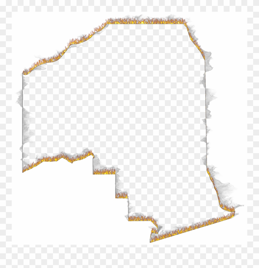 A Flame And Smoke Outline Map Of Putnam - Map Clipart