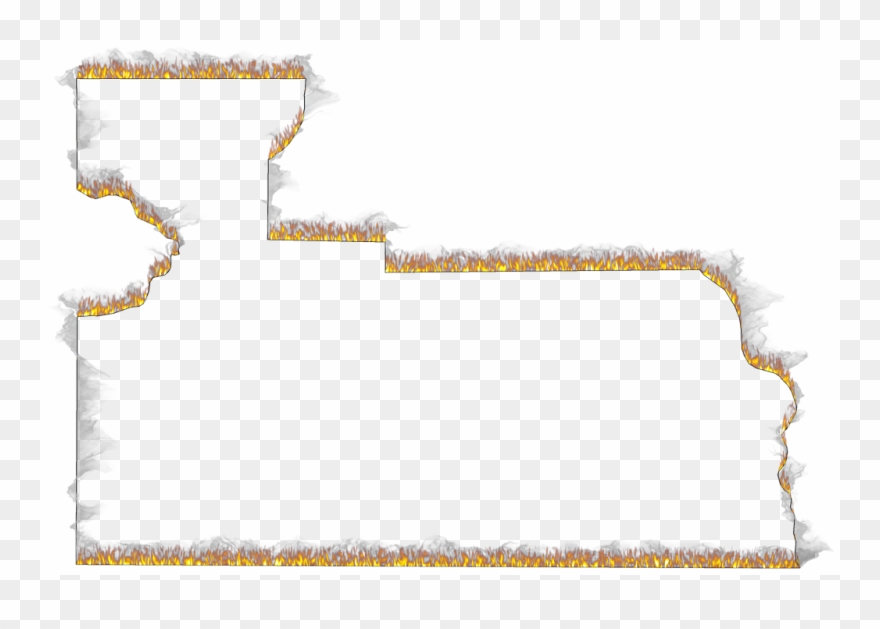 A Flame And Smoke Outline Map Of Orange - Slope Clipart